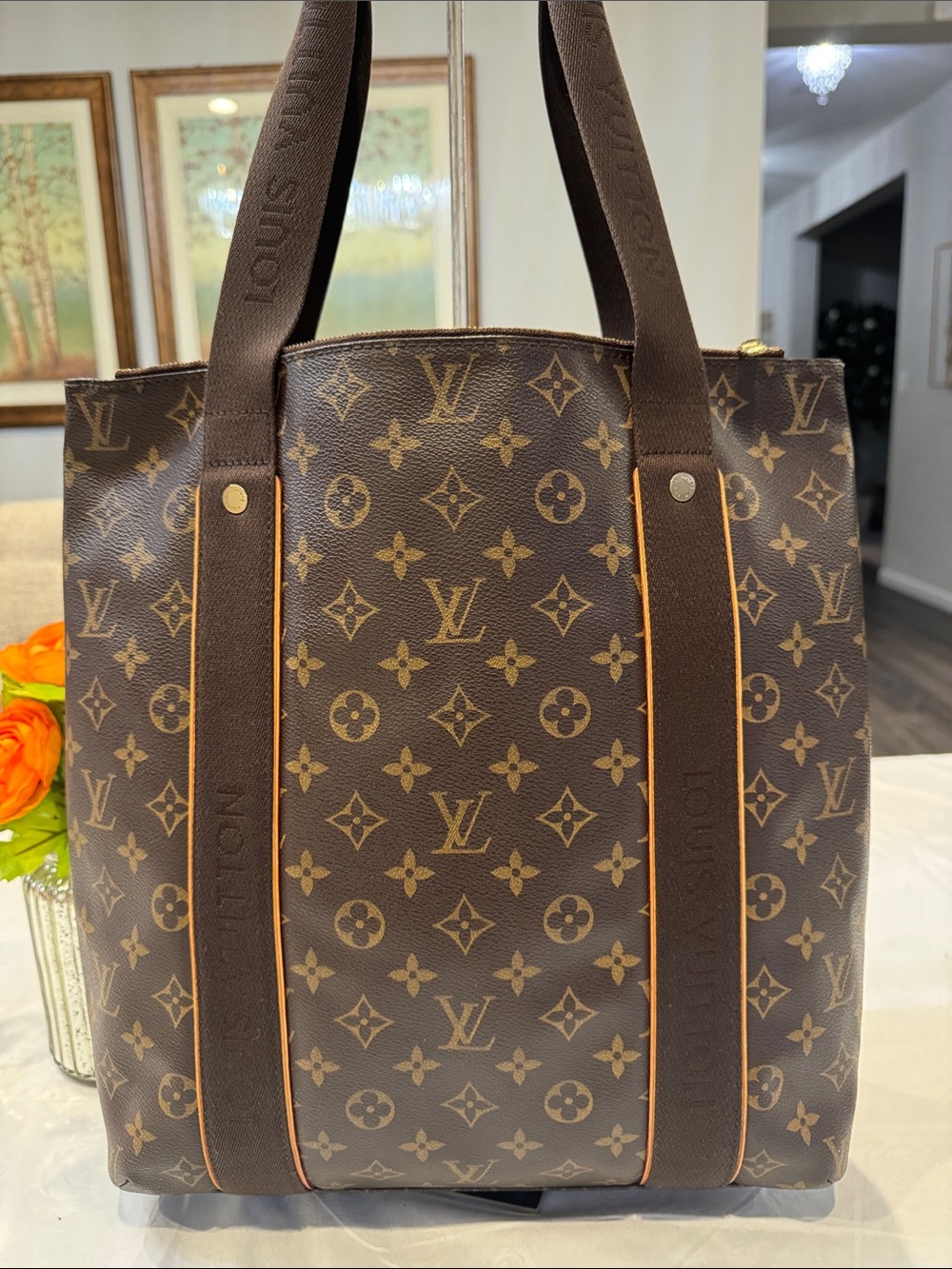 Authentic Louis Vuitton Monogram Canvas Cabas Beaubourg Tote Bag - Picture 3 of 14